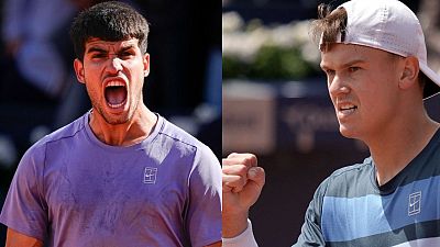 Alcaraz y Rune se miden en la final del Torneo Conde de Godó. Alcaraz y Rune se miden en la final del Torneo Conde de Godó.