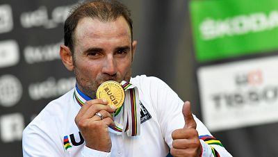 Alejandro Valverde, campeón del mundo de ciclismo