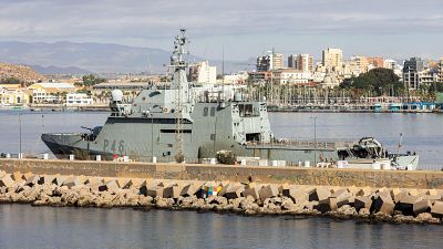 El buque 'Furor' zarpa de Cartagena para proteger a la flotilla que va rumbo a Gaza
