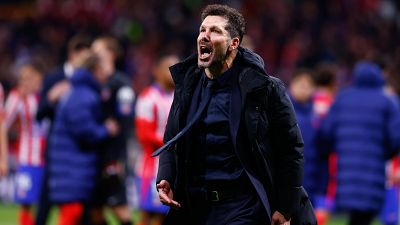 El entrenador del Atlético, Diego Pablo Simeone. El entrenador del Atlético, Diego Pablo Simeone.