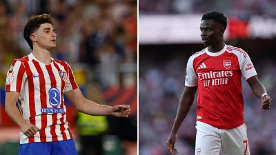 El Atlético recibe al Arsenal en la ida de semir de Champions. El Atlético recibe al Arsenal en la ida de semir de Champions.