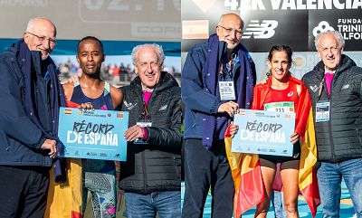 Tariku Novales y Majida Maayouf baten el récord de España en el Maratón de Valencia