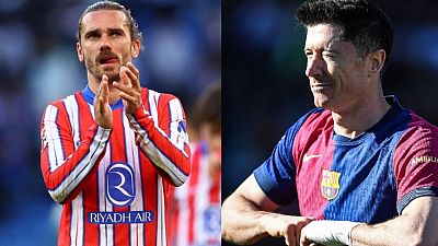 La falta de gol de Griezmann contrasta con el buen momento de Lewandowski. La falta de gol de Griezmann contrasta con el buen momento de Lewandowski.