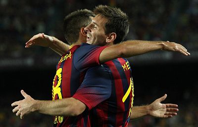 El Barça golea con facilidad a un flojo Santos, el ex de Neymar