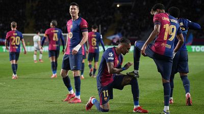 El Barcelona pasa a cuartos de la Champions con un show protagonizado por Lamine Yamal y Raphinha