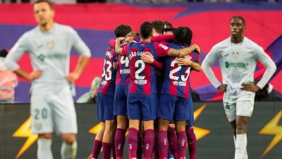 Un gran Barça golea al Getafe en su mejor partido de la temporada