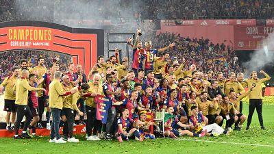 El Barcelona llega a la cita de Champions ante el Inter en un momento pletórico tras ganar la Copa. El Barcelona llega a la cita de Champions ante el Inter en un momento pletórico tras ganar la Copa.