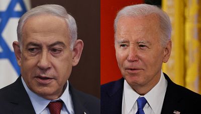 Biden y Netanyahu muestran en público diferencias sobre Gaza por primera vez en dos meses de guerra