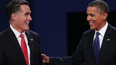 Barack Obama y Mitt Romney se centran en la economía durante su debate Barack Obama y Mitt Romney se centran en la economía durante su debate