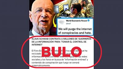 El Foro Económico Mundial no ha contratado a 'millones de guerreros de la información'