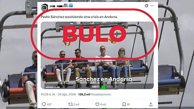 Esta foto de Pedro Sánchez de vacaciones en Andorra no es actual, es un bulo