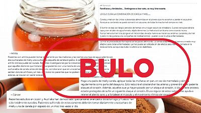 La mezcla de miel con canela no cura el cáncer, es un bulo