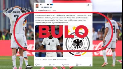 Deutsche Welle no ha informado de una recogida de firmas para excluir a jugadores de origen africano o musulmanes de la selección alemana