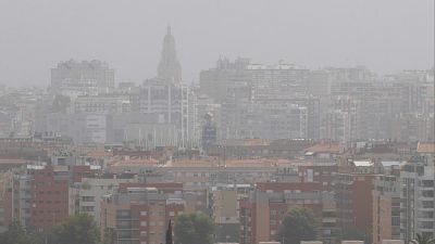 La ciudad de Murcia, afectada por un episodio de contaminación del aire, en una imagen de archivo La ciudad de Murcia, afectada por un episodio de contaminación del aire, en una imagen de archivo