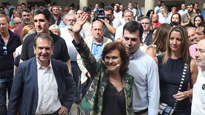Calvo pide a los partidos que dejen de "crear tensiones" en Cataluña: "Nadie va a romper" el marco constitucional