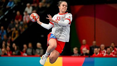 La jugadora de balonmano danesa Emma Friis La jugadora de balonmano danesa Emma Friis