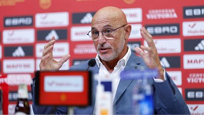 De la Fuente durante la rueda de prensa posterior a la lista.