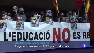 CCOO denuncia Salut per no dotar del material de protecció necessari als professionals de l'educació
