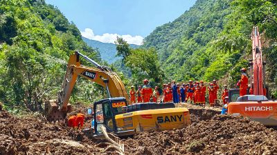 Un deslizamiento de tierra deja 21 muertos en el noroeste de China tras la finalización de la búsqueda de supervivientes