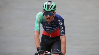 Paul Seixas, en la última Strade Bianche