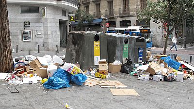 Cuarto día de huelga indefinida de limpieza en Madrid