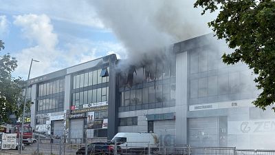 L'incendi en una empresa de productes químics de piscina L'incendi en una empresa de productes químics de piscina