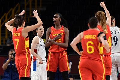 Astou Ndour lidera el triunfo de España ante una correosa Corea del Sur en su debut olímpico