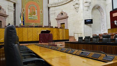 Imagen del interior del Parlamento de Andalucía.