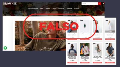 Esta página web que anuncia descuentos en Brownie es falsa Esta página web que anuncia descuentos en Brownie es falsa