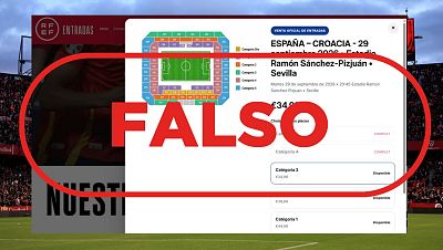 Falso: No es la web de la RFEF para comprar entradas de la selección Falso: No es la web de la RFEF para comprar entradas de la selección