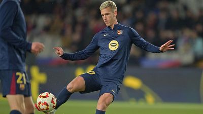 Dani Olmo, baja contra el Benfica por una sobrecarga en el sóleo