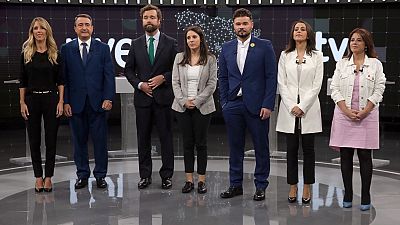Los portavoces parlamentarios resumen sus propuestas en el 'minuto de oro' del Debate a 7 Los portavoces parlamentarios resumen sus propuestas en el 'minuto de oro' del Debate a 7