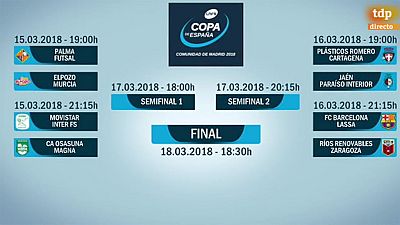 Configurado el cuadro final de la Copa de España de Fútbol Sala | Ver