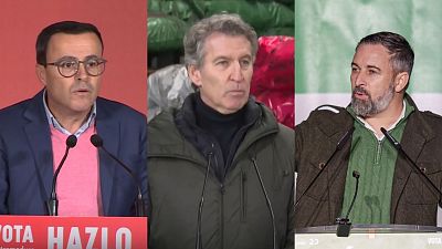 Feijóo y Abascal vuelven a hacer campaña en Extremadura | Ver