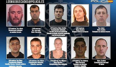 Los diez fugitivos más buscados en España: la Policía lanza una campaña para localizarlos