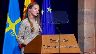 La princesa Leonor apela al "sentido de la responsabilidad" de los jóvenes durante la pandemia