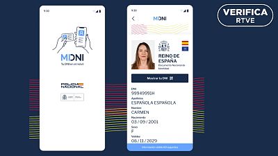 Imágenes de la aplicación MiDNI alojadas en Google Play