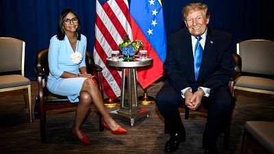 Donald Trump y Delcy Rodríguez se reúnen por primera vez en Nueva York a escasos kilómetros de la prisión de Maduro