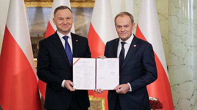 Donald Tusk y su gabinete juran el cargo ante el presidente de Polonia y toman posesión de Gobierno