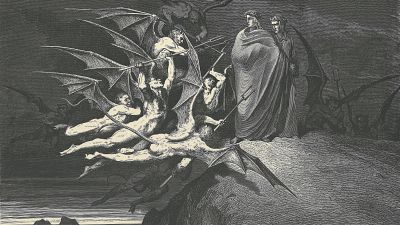 'Canto XXI. Demonios y Virgilio' de Gustave Doré 'Canto XXI. Demonios y Virgilio' de Gustave Doré
