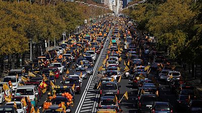 La educación concertada saca a la calle a miles de coches contra la 'ley Celaá' en una treintena de provincias