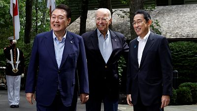 Estados Unidos, Japón y Corea del Sur firman un pacto de seguridad ante las acciones "peligrosas" de China