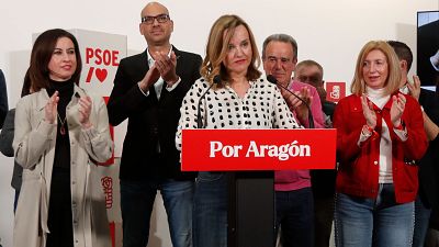 El PSOE de Alegría se hunde al mínimo histórico en Aragón en otra noche electoral dramática para los socialistas