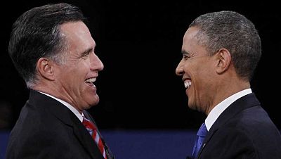 Las primeras encuestas dan como vencedor del debate a Barack Obama Las primeras encuestas dan como vencedor del debate a Barack Obama
