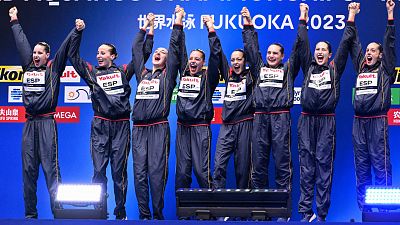 España consigue por primera vez el oro mundial en natación artística en rutina técnica