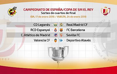 Barcelona-Espanyol y Atlético de Madrid-Sevilla, platos fuertes de la Copa