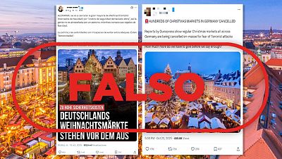 Alemania no va a suspender los mercados navideños por motivos de seguridad, es falso Alemania no va a suspender los mercados navideños por motivos de seguridad, es falso