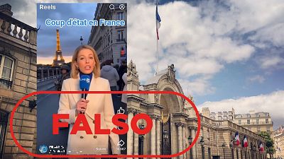 Cronología del bulo que anunciaba un golpe de Estado en Francia con un vídeo hecho con IA