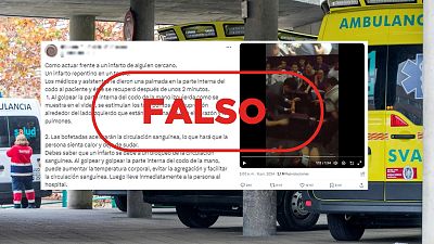 Los golpes en el antebrazo no revierten un infarto, es falso