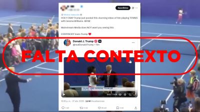 No son Trump y Serena Williams jugando al tenis en la actualidad